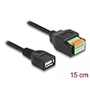 Delock A-típusú USB 2.0 kábel anya - terminal block adapter lenyomó gombbal 15 cm (66062)