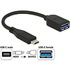 Delock Adapter 10 Gbps (USB 3.1 Gen 2) USB Type-C male  USB Type-A female coaxial black Premium (65684)