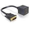 Delock Adapter DVI 25 male to 2x HDMI female (65069)