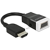 Delock Adapter HDMI-A dugó  VGA hüvely audióval, 15cm, fekete-fehér (65587)