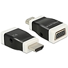 Delock Adapter HDMI-A dugó  VGA hüvely audióval, fekete-fehér (65586)