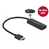 Delock Adapter HDMI-A-dugós csatlakozó - DisplayPort-csatlakozóhüvely 4K 60 Hz (63206)
