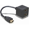 Delock Adapter HDMI apa  2x HDMI anya (65056)