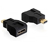 Delock adapter magas sebességű HDMI Ethernettel - mini C anya  micro D apa (65271)