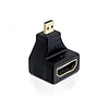 Delock Adapter magas sebességű HDMI - mikro D apa  A anya, elforgatott (65270)