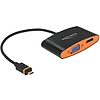 Delock Adapter SlimPort / MyDP dugós csatlakozóval  HDMI / VGA csatlakozóhüvellyel + Micro USB csat (65561)