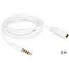 Delock audio sztereo Jack 3.5 mm apa / anya IPho 4 pin kábel, 2 m (84482)