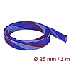 Delock Fonott kábelharisnya nyújtható 2 m x 25 mm kék-piros-fehér (20751)