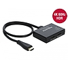 Delock HDMI-elosztó, 1 x HDMI-bemenet  2 x HDMI-kimenet, 4K 60 Hz (87747)