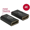 DELOCK High-Speed HDMI adapter Ethernet HDMI-A anya  HDMI-A anya 4K kimenet fordítóval fekete (65659)