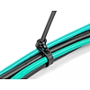 Delock Kábelösszekötő újrahasznosítható hőálló hossza 200 mm, szélessége 7,5 mm, 100 db. Fekete (18757)