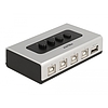 Delock Kétirányú USB 2.0 switch 4 db. B-típusú anya - 1 db. A-típus anya kézi átkapcsolással (87763)