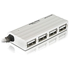 Delock külső HUB USB 2.0 (4 porttal), 480 Mbps, fehér (87445)