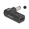 Delock Laptop töltőkábel adapter USB Type-C anya - 5,5 x 2,1 mm apa 90 fokban hajlított (60010)