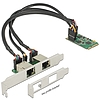 Delock Mini PCIe I/O PCIe teljes méret 2 x Gigabit LAN alacsony profilú (95258)