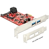 Delock PCI Express Card  2 x external USB 3.0 + 2 x internal SATA 6 Gb/s Low Profile Form Factor (89389)