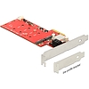 Delock PCI Express Card  Hybrid 2 x internal M.2 NGFF + 2 x SATA 6 Gb/s with RAID Low Profile (89379)