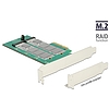 Delock PCI Express-kártya  2 x belso M.2 aljzat B nyílással, RAID-dal - alacsony profilú formaténye (89536)