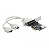 Delock PCI Express Kártya  2 x soros RS-232 tápfeszültséggel 5 V / 12 V (89909)