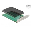 Delock PCI Express x16 kártya - 4 x belső NVMe M.2 Key M hűtőbordával - elágazás (90054)