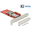 Delock PCI Express x4 Karte  1 x intern NVMe M.2 Key M 110 mm mit Kühlkörper - Low Profile Form Fak (89577)