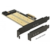 Delock PCI Express x4-kártya  1 x belso M.2 aljzat B nyílással + 1 x belso NVMe M.2 aljzattal, M (89630)