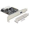 Delock PCI Express x4 kártya  1 x külső + 1 x belső SuperSpeed USB 10 Gbps (USB 3.1, Gen 2) A típus (89399)