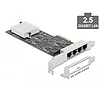 Delock PCI Express x4 kártya - 4 x 2,5 Gigabit LAN (89192)