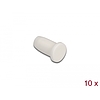 Delock Porvédő tető száloptika csatlakozóhoz, 1,25 mm-es kupakkal 10 db. Fehér (86846)