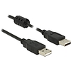 Delock USB 2.0-s kábel A-típusú csatlakozódugóval  USB 2.0-s, A-típusú csatlakozódugóval, 1,0 m, fe (84889)