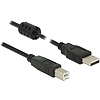 Delock USB 2.0-s kábel A-típusú csatlakozódugóval  USB 2.0-s, B-típusú csatlakozódugóval, 0,5 m, fe (84894)