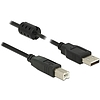 Delock USB 2.0-s kábel A-típusú csatlakozódugóval  USB 2.0-s, B-típusú csatlakozódugóval, 2,0 m, fe (84897)