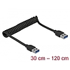 Delock USB 3.0 csavart kábel A-típusú apa - A-típusú apa csatlakozóval (85348)