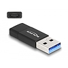 Delock USB 3.2 Gen 2 adapter A-típusú USB apa - USB Type-C anya fekete (60001)