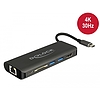 Delock USB Type-C 3.1 dokkoló állomás HDMI 4K 30 Hz, Gigabit LAN és USB PD funkció (87721)