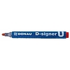 Donau D-signer-U alkoholos marker piros, kerek hegy 2-4mm