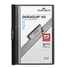 Durable Duraclip klipmappa A4 átlátszó előlap, fekete kapacitás 60 lapig 25 db / doboz