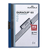 Durable Duraclip klipmappa A4 átlátszó előlap, kék kapacitás 60 lapig 25 db / doboz