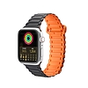 Dux Ducis Szíj (Armor Version) Szíj Apple Watch Ultra, SE, 8, 7, 6, 5, 4, 3, 2, 1 (49, 45, 44, 42 mm) szilikon mágnesszalagos karkötőhöz, fekete narancs