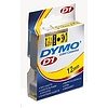 Dymo 40910 D1 feliratozószalag 9mm x 7m víztiszta alapon fekete