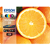 Epson 33 T3337 Multipack BK C M Y PHBk tintapatron eredeti C13T33374011 Narancsok