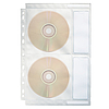 Esselte lefűzhető genotherm CD/DVD tartó tasak A4 200 mikron víztiszta 4db CD vagy DVD / tasak 10db / csomag 67668