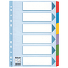 Esselte Mylar laminált karton regiszter A4 6 részes színes 1-6-ig 160 gr. 100168