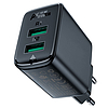 Fali töltő Acefast A33, 2x USB, 18W, QC3.0, fekete (A33 black)