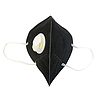 FFP2 KN95 szelepes maszk 1 darabos csomagolásban, fekete