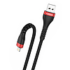 Foneng USB kábel Lightninghez, X82 iPhone 3A, 1 m, fekete (X82 iPhone)