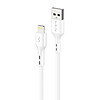 Foneng X36 USB-Lightning kábel, 2,4A, 2m, fehér (X36 iPhone / White)