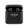 Guess Bluetooth fejhallgató GUTWSSU20ALEGK TWS + dokkoló, fekete/fekete Nyomtatott logo