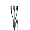 Gyorstöltő kábel 120W 1m 3in1 USB - USB-C / microUSB / Lightning Dudao L22X - ezüst
