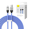 Gyorstöltő kábel Baseus USB-A és Lightning CoolPlay Series 2m, 2,4A, kék (CAKW000503)